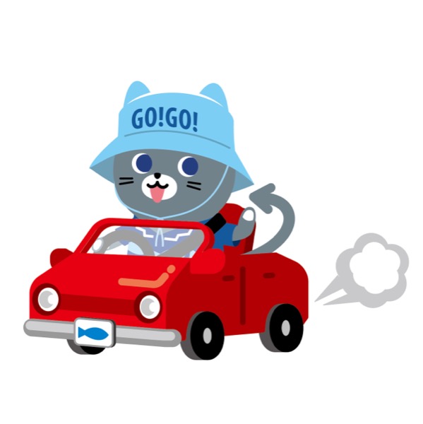 開著紅色小車的 GO!GO!cat