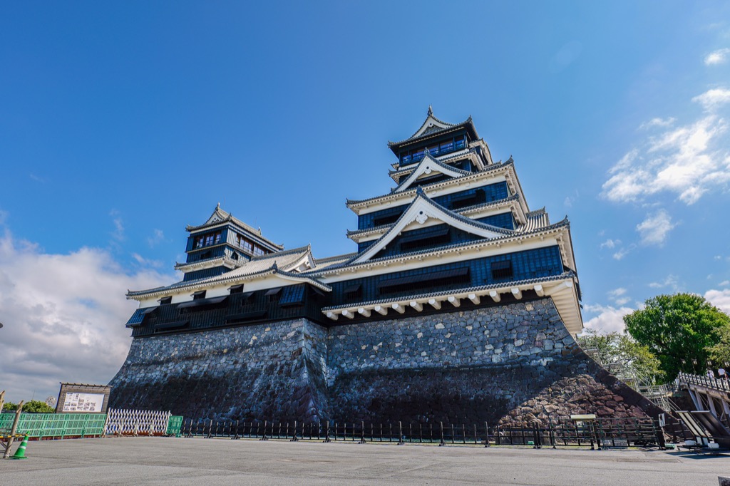 青空と熊本城