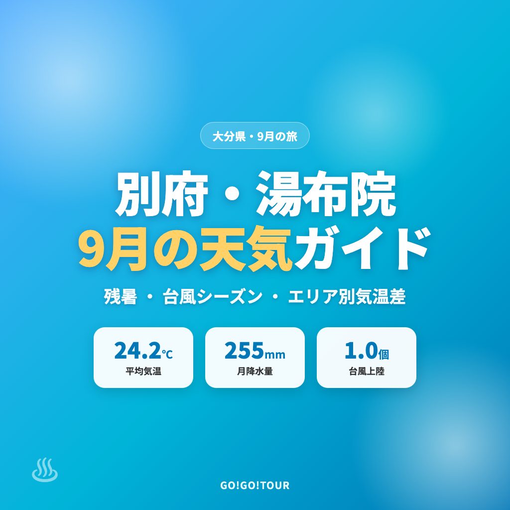 大分の9月天気 — 別府・湯布院の温泉旅ガイド メインビジュアル